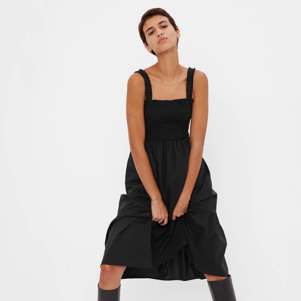Black Loft Tiered Maxi Nap Dress - Picture 3 of 6